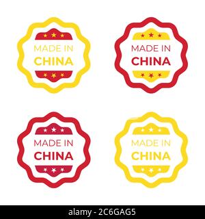 Made in China sign, label and emblem Vector Illustration stock illustration Stock Vector