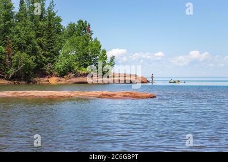 Wisconsin Lake Superior Lakeshore Stock Photo