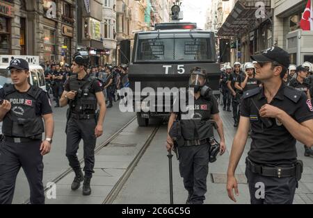 Police in Istanbul, Turkey Stock Photo