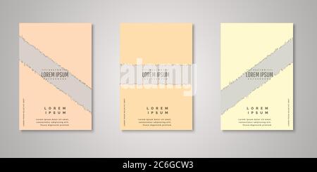 Cover design. Set of background paper cut style design modern for cover,flyer,annual,page,report,book,magazine,headline,wallpaper. Stock Vector