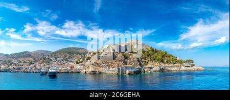 Hydra island in a summer day in Greece Stock Photo