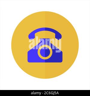 telephone icon vector isolated for any purposes. illustration graphic for contacts sign and communication element. Stock Vector