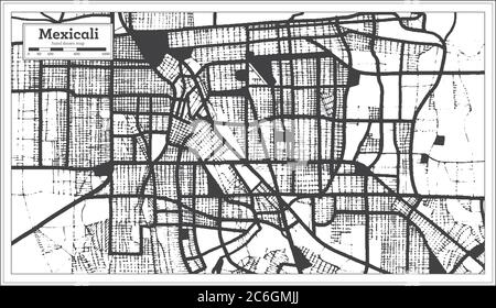 Urban Vector City Map Of Mexicali Mexico Stock Vector Image Art Alamy