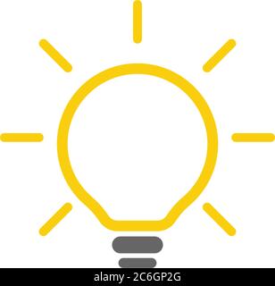 Lamp, bulp idea logo icon design concept vector illustration Stock Vector
