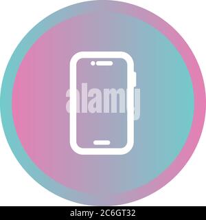 Unique Smartphone Glyph Vector Icon Stock Vector