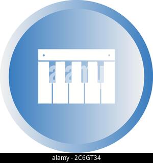 Unique Piano Vector Glyph Icon Stock Vector