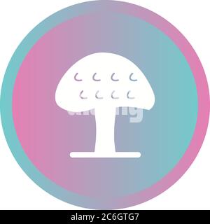 Unique Mushroom Vector Glyph Icon Stock Vector