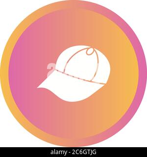 Unique Summer Cap Vector Glyph Icon Stock Vector