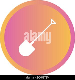 Unique Shovel Vector Glyph Icon Stock Vector