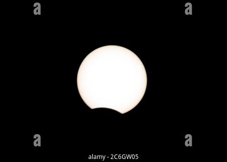 An annular solar eclipse is captured in Beijing, China, 21 June 2020.  *** Local Caption *** fachaoshi Stock Photo