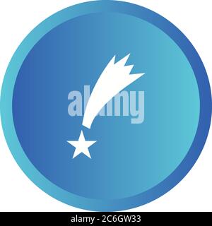 Unique Star Falling Vector Glyph Icon Stock Vector