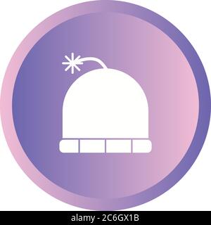 Unique Winter Cap Vector Glyph Icon Stock Vector