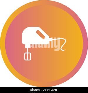 Unique Mixer Vector Glyph Icon Stock Vector