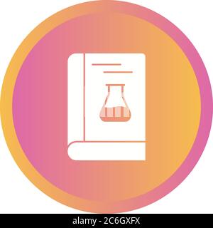 Unique Chemistry Book Vector Glyph Icon Stock Vector