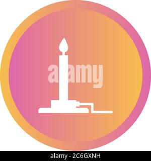 Unique Bunsen Burner Vector Glyph Icon Stock Vector