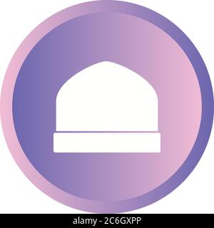 Unique Knitted Cap Vector Glyph Icon Stock Vector