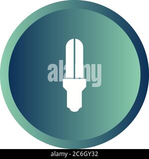 Unique Energy Saver Bulb Vector Glyph Icon Stock Vector