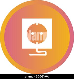 Unique Socket Vector Glyph Icon Stock Vector