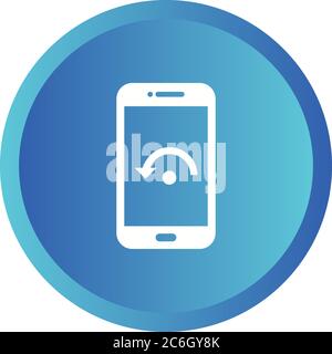 Unique Restart Phone Vector Glyph Icon Stock Vector