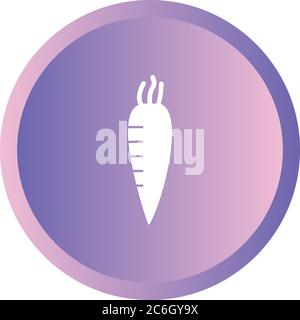 Unique Radish Vector Glyph Icon Stock Vector