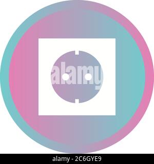 Unique Socket Vector Line Icon Stock Vector