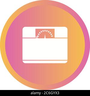 Unique Weighing Machine Vector Glyph Icon Stock Vector