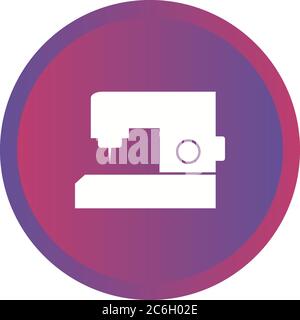 Unique Sewing Machine Vector Glyph Icon Stock Vector