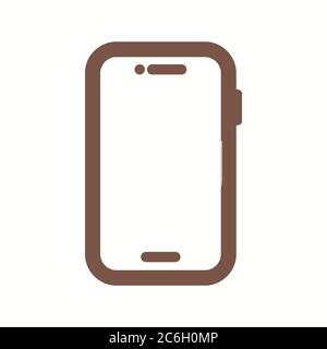 Unique Smartphone Glyph Vector Icon Stock Vector