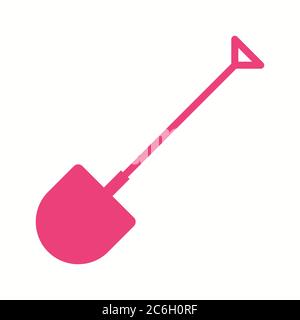 Unique Shovel Vector Glyph Icon Stock Vector