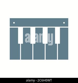 Unique Piano Vector Glyph Icon Stock Vector