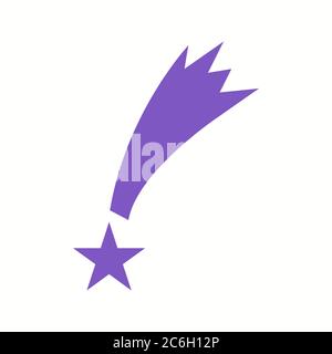 Unique Star Falling Vector Glyph Icon Stock Vector