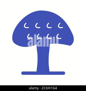 Unique Mushroom Vector Glyph Icon Stock Vector