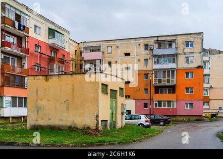 Old apartment buildings in Lugoj, Romania, 2020 Stock Photo