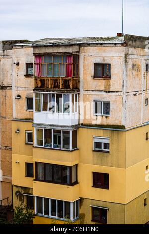 Old apartment buildings in Lugoj, Romania, 2020 Stock Photo