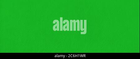 Green leather texture background. Natural material banner. Stock Photo