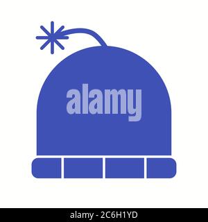 Unique Winter Cap Vector Glyph Icon Stock Vector