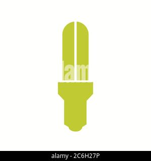 Unique Energy Saver Bulb Vector Glyph Icon Stock Vector