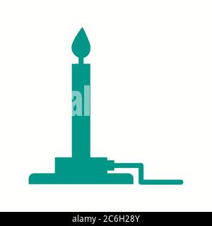 Unique Bunsen Burner Vector Glyph Icon Stock Vector
