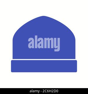 Unique Knitted Cap Vector Glyph Icon Stock Vector