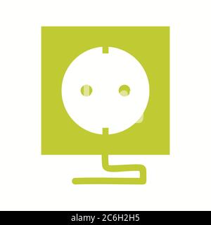 Unique Socket Vector Glyph Icon Stock Vector