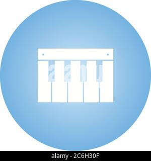 Unique Piano Vector Glyph Icon Stock Vector