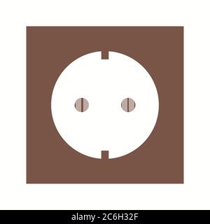 Unique Socket Vector Line Icon Stock Vector
