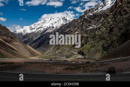 A wonderful scenery along the Duku Highway, which is praised as the most beautiful highway, northwest China's Xinjiang Uyghur Autonomous Region, 13 Ju Stock Photo