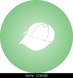 Unique Summer Cap Vector Glyph Icon Stock Vector