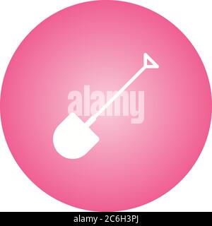 Unique Shovel Vector Glyph Icon Stock Vector