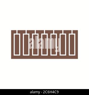 Unique Piano Keys Vector Glyph Icon Stock Vector