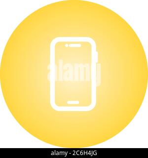 Unique Smartphone Glyph Vector Icon Stock Vector