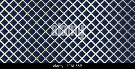 Blue square geometric pattern with golden line grid background. Luxury style. Vector illustration Stock Vector