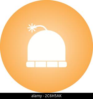 Unique Winter Cap Vector Glyph Icon Stock Vector