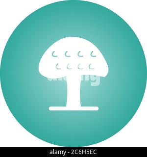 Unique Mushroom Vector Glyph Icon Stock Vector